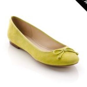 Shoemint yellow suede ballet flats